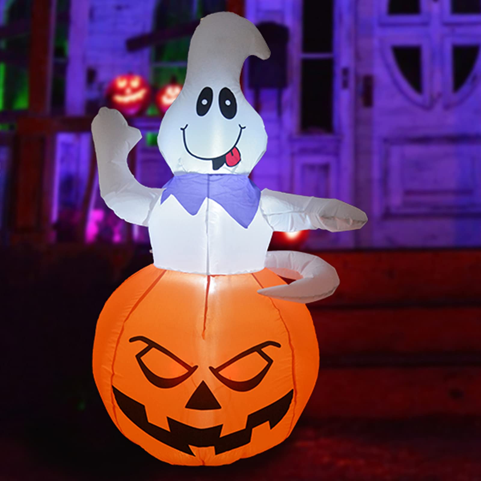 GOOSH 5 FT Height Halloween Inflatables Outdoor Ghost Grow Out from Th